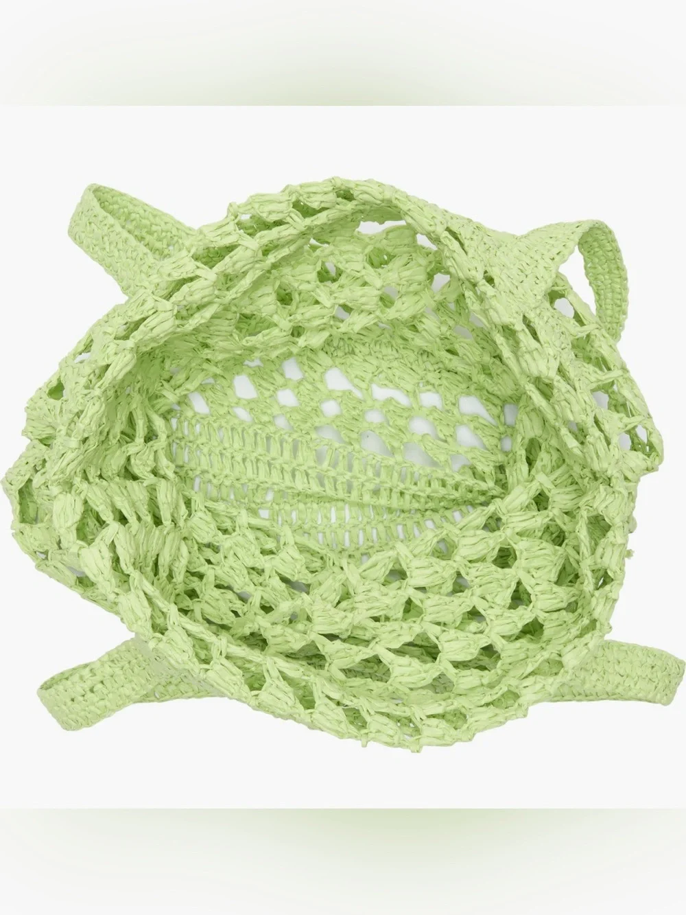 Collection XIIX Lime Green Straw Bag